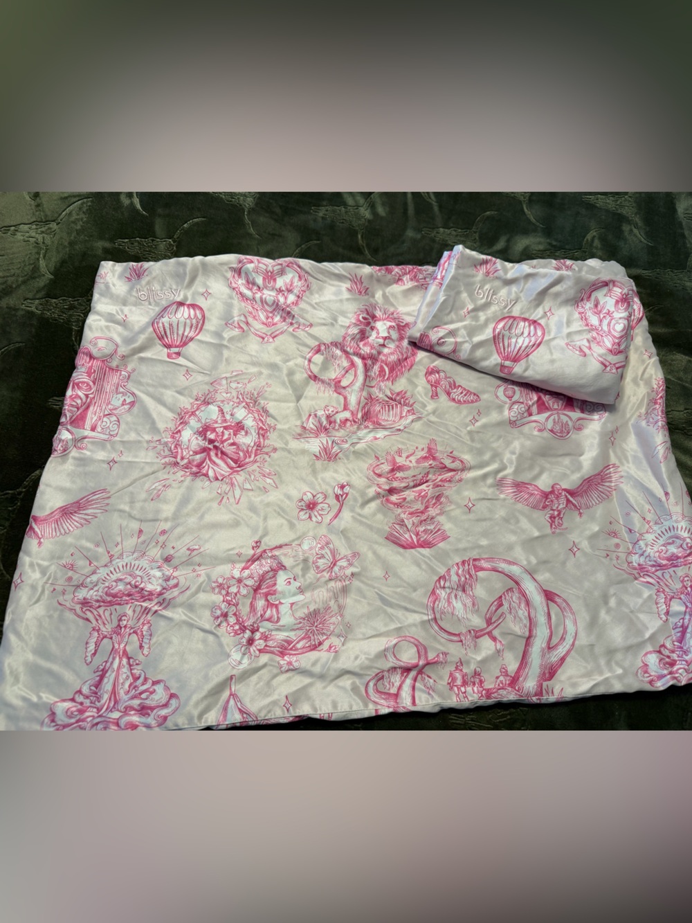 Blissy wicked pink silk pillowcases